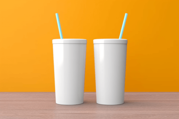 2 Beautiful White Tumbler Mockup: Graphics for Mugs Amp
