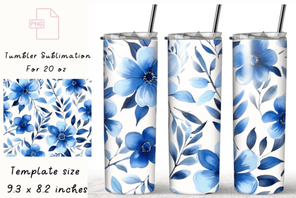 20 Oz Flower Tumbler Wrap Sublimation Graphics