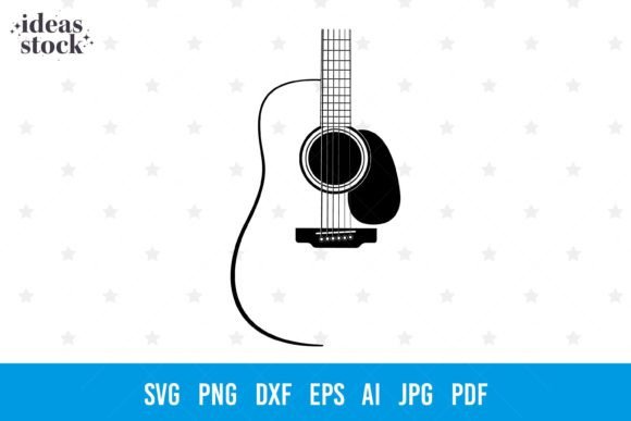 Acoustic Guitar Graphics for Crafts and Tumbler Design