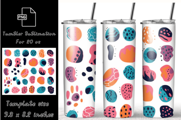 Blobs Round Abstract Tumbler Wrap PNG: Graphics for Modern Graphic Templates