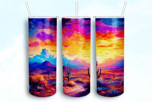 Colors Desert Landscape 20oz Tumbler Graphics for Crafts