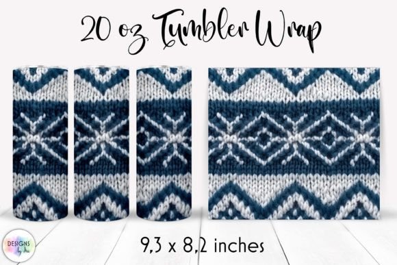 Cosy Winter Tumbler Wrap Knitted Pattern Graphics