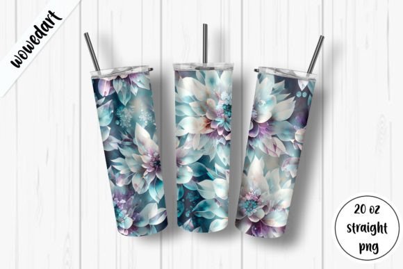 Crystal Flowers Tumbler Wrap: Graphics for Crafts