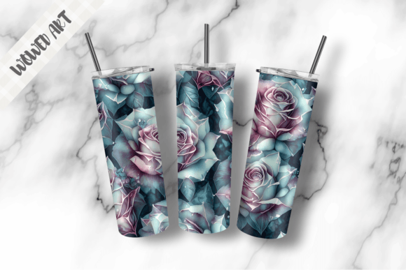 Crystal Roses Tumbler Wrap: Graphics for Crafts Brands