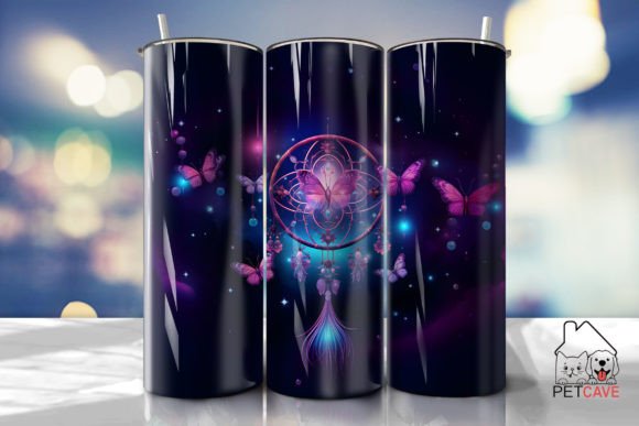 Dream Catcher & Butterfly Tumbler 6 Graphics