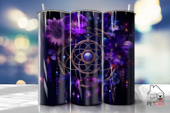 Dream Catcher Purple Tumbler 4 Graphics for Crafts