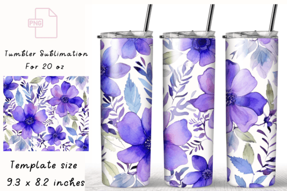 Flower 20 Oz Tumbler Wrap Sublimation Graphics