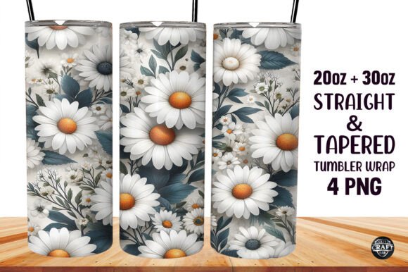 Flowers Sublimation Skinny Tumbler 20oz Graphics & Tumbler Wraps