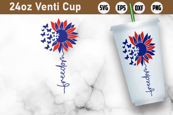 Freedom, 4th July Venti Cold Cup Graphics