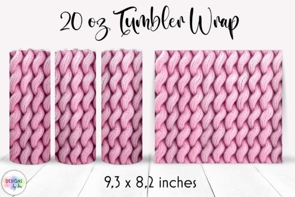 Knitted Texture Winter Tumbler Wrap Graphics