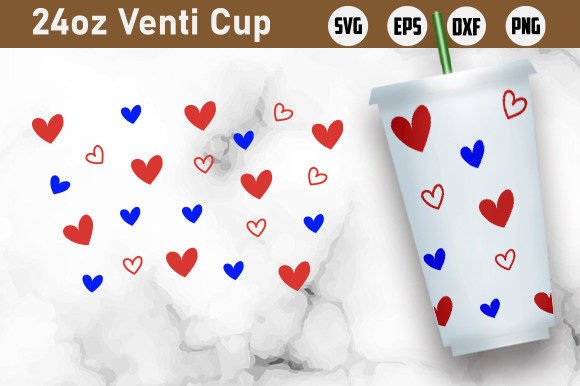 Love, 4th July Cup Wraps: Graphics for Crafts