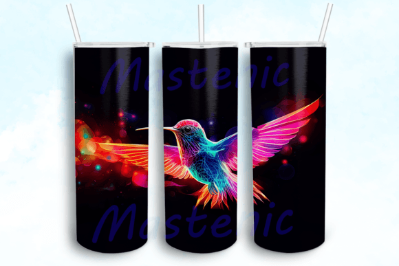 Neon Hummingbird 20oz Skinny Tumbler