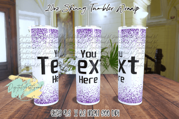 Purple Glitter Pattern PNG Tumbler Wraps: Graphics for Print Templates