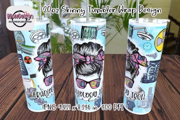 Radiology Tech Life Tumbler Wrap Graphics