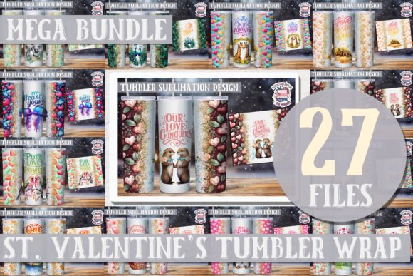 St. Valentine’s Tumbler Wrap Bundle 27 Graphics Review