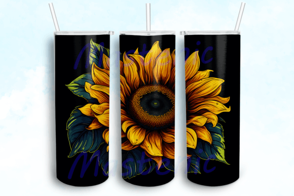 Sunflower Tumbler Wrap Design: Graphics for Crafts Sellers